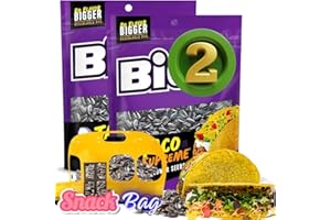 THINK FWD (PACK OF 2) Big Sunflower Seed Tacos Supreme - Comes With One Bus Resealable ZipBag (2 Bags, Taco)