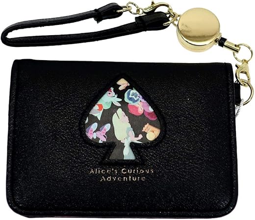 Amazon 不思議の国のアリス 定期入れ 2つ折り オープン パスケース Bk アリス ディズニー バッグ 財布 おもちゃ