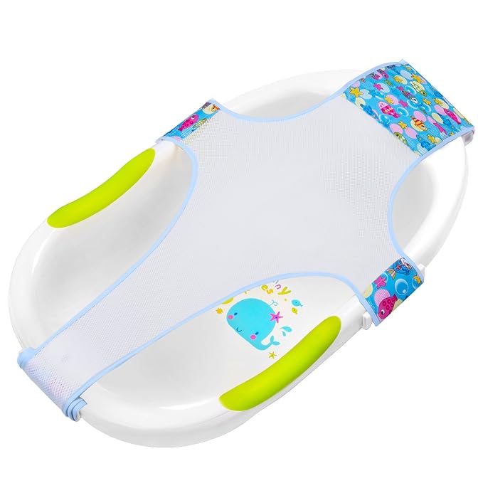Baby Bath Support, Adjustable Nonslip Baby Bath Seat Sling Comfortable Baby Bath Mesh
