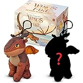 Tui T. Sutherland's - Wings of Fire Dragon Plush Danglers - Clay & Mystery Dragon Combo Box - Soft Stuffed Animal Dangler Toy - Collectible Dragon Plushies for Kids - 2 Dragons Per Box