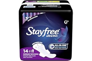 Stayfree Ultra Thin Overnight With Wings, Overnight Night-Guard Zone, Pack Of 14