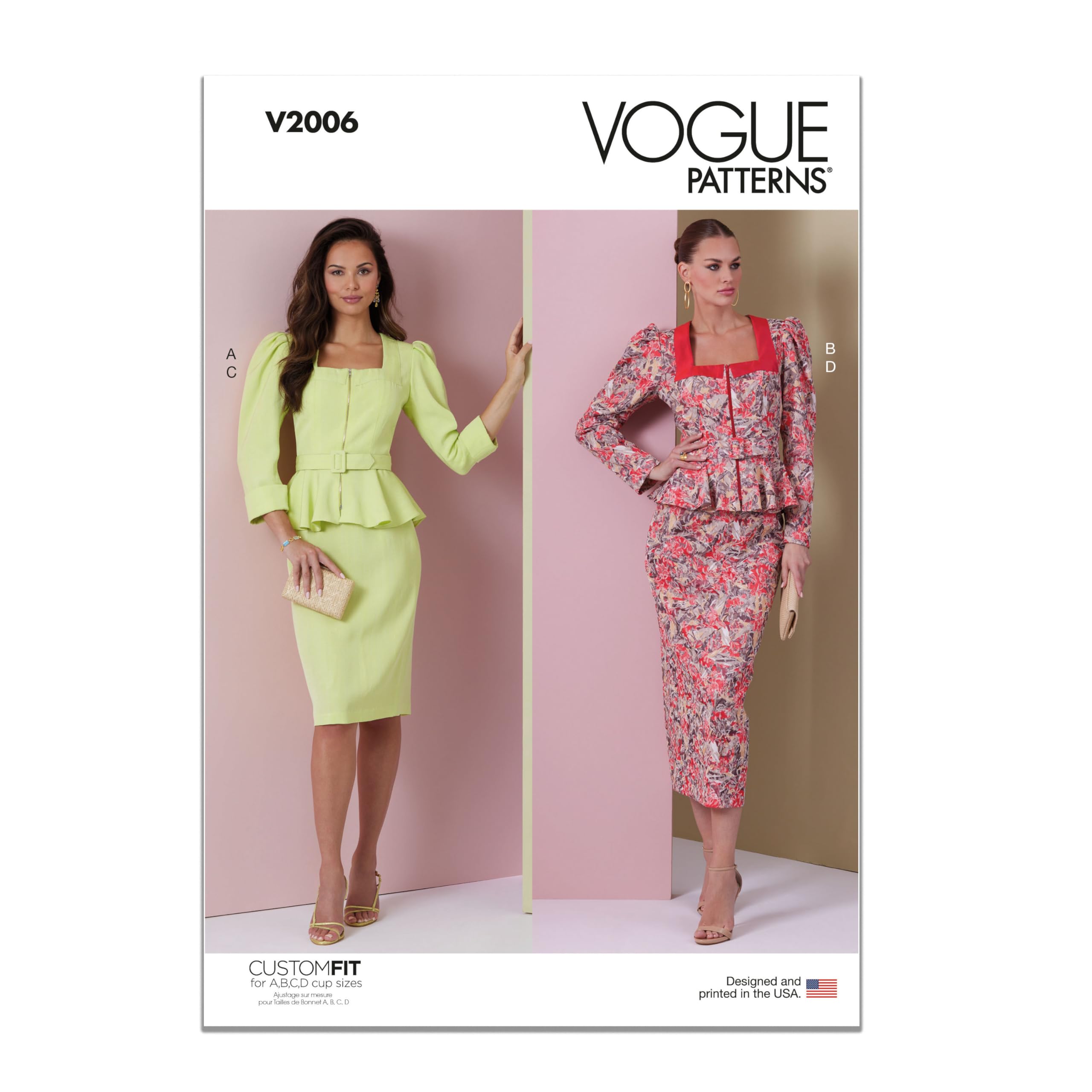Vogue V2006Y5 Misses' Two Piece Dress Y5 (18-20-22-24-26)