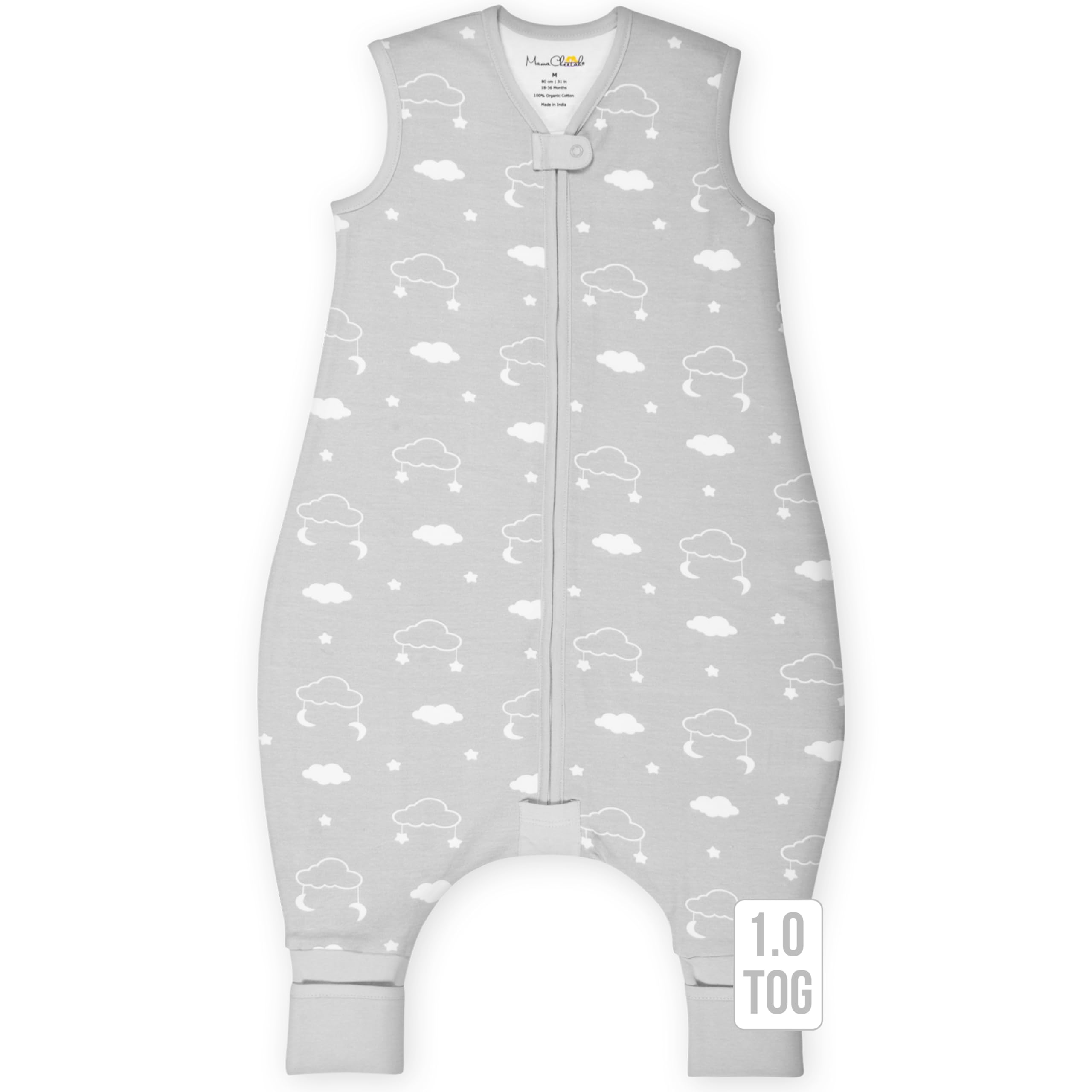 Mama Cheetah Toddler Sleep Sack with Feet 4T-5T, 1.0 TOG Organic Cotton Baby Wearable Blankets with Legs, Baby Sleeping Bag for Walkers, Early Walker X-Large — image 1