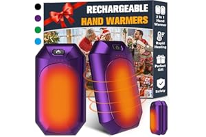 WARMHAND Hand Warmers Rechargeable 2 Pack, Portable Pocket Heater Cute USB 2 in 1 Hand Warmers, Best Winter Gift for Hunting Outdoor Indoor Camping and Golf Football, for Men Women and Kids