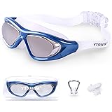 YTSWIM Adult Swimming Goggles, Anti Fog UV Protection Wide View Swim Goggles for Men Women