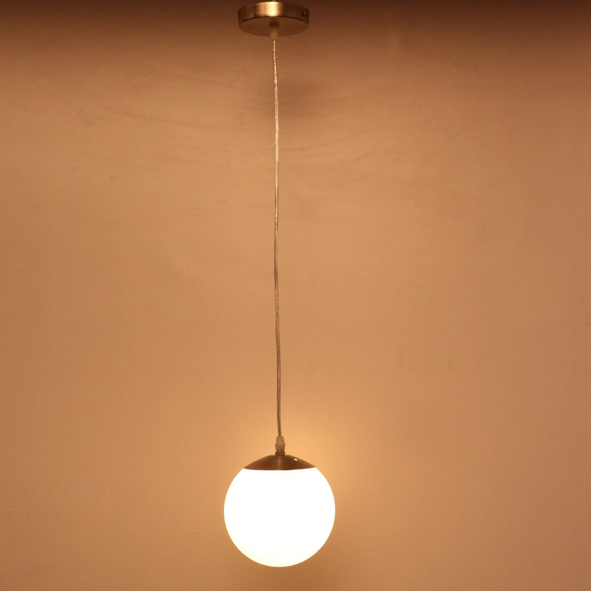 Somil Designer Pendent Hanging Hand Decorative Glove Ceiling Lamp Light, with Fitting,Compatible with All Type Bulb with E27 Holder from 5 to 80 Watt Glass, Round White