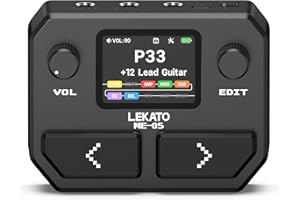 LEKATO Multi Effects Guitar Pedal, Portable Guitar Pedal with 125 Effects 30 Amp Models & IR Cab Sims, 40S Loop, OTG Function
