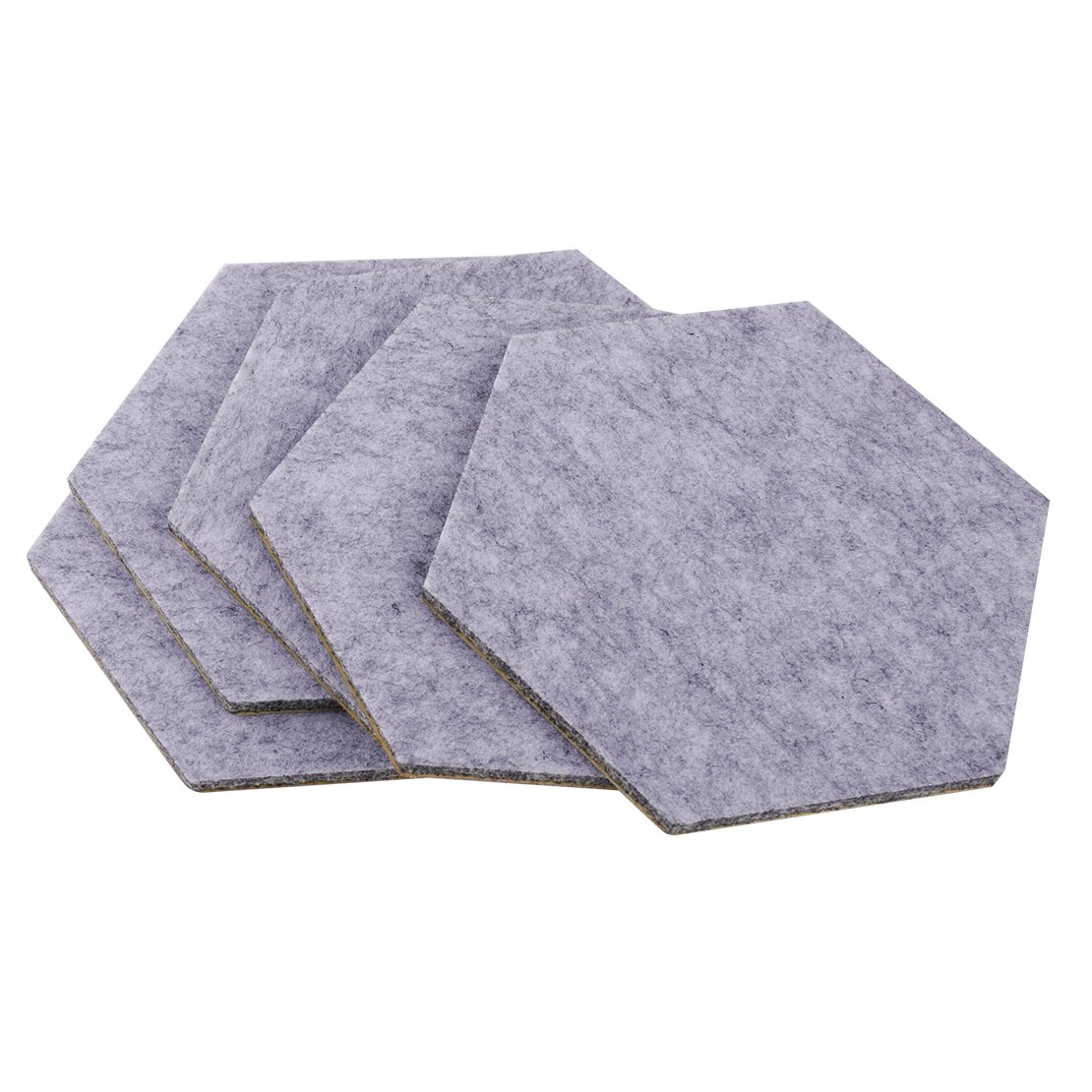 Eastar 5pcs Gray Home Hexagon Felt Wall Sticker Board Decorative Mural Ornament Creative