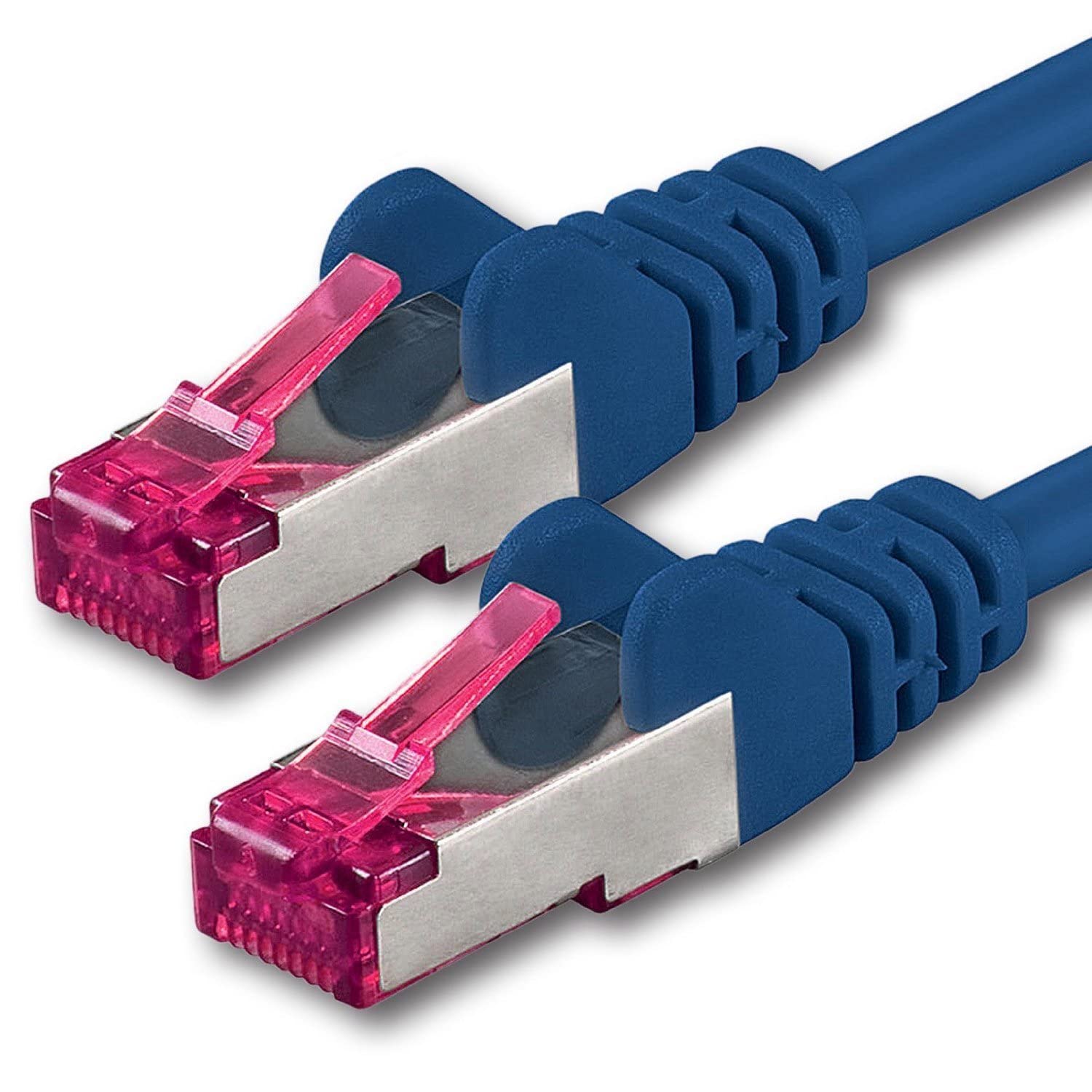 1aTTack.de 20m - blue - 1 piece - network cable CAT6a (10Gb/s) S-FTP CAT 6a Lankacable - GHMT certified PIMF 500 MHz Cat5 Cat5e Cat6 Cat6a Cat7 for switch, router, modem, Internet