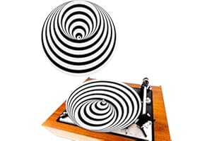 Briwooody Acrylic Turntable Mat Platter Slipmat for 12" Vinyl Vintage Record Player Acrylic Slipmat for Vinyl LP Record Players Antistatic Cover Improves Sound Turntable Accessories(White)