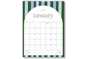 S&O Palm Beach Arc Wall Calendar from January 2026-June 2027 - Tear-Off Monthly Calendar - 18 Month Academic Wall Planner - H