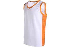 Pullonsy Men's Mesh Athletic Basketball Jersey V-Neck Hip Hop Sports Shirts Fans Tank Top