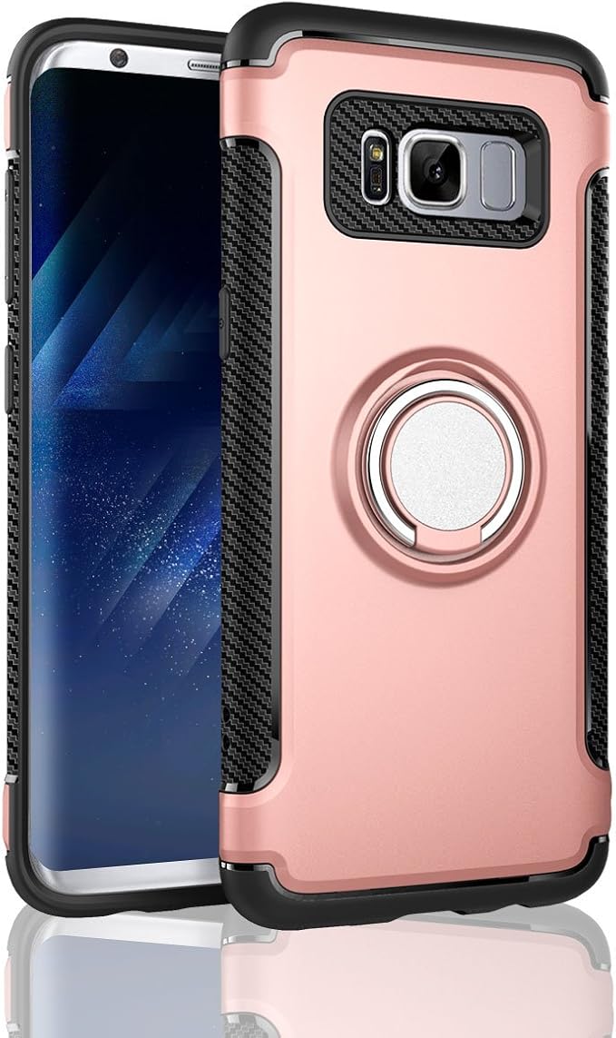 BESTARLEDS Galaxy S8 Case, Galaxy S8 Phone Case, Hybrid Ring Holder Kickstand 360