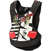 Alpinestars Sequence Chest Protector, Motorcycle Protection, Lightweight CE-Certified Body Armor, Soft Shell for High-Performance, XL/2XL, Black/White/Red