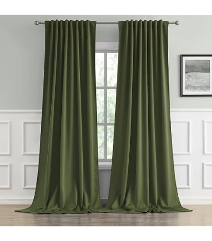 Amazon.com: MIULEE Velvet Curtains 105 inches - Luxury Blackout