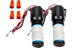 GOAPONGS RCO210 3 in 1 Hard Start Capacitor Replacement Compatible with Freezer Fridge Universal Starter Home Improvement Relay Overload 1/12 hp- 1/2 hp Compressors Voltage-120VAC(2 pcs)