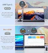 COOLHOOD 15.6 inch Portable Monitor 1080P USB-C HDMI HDR IPS Case view 3