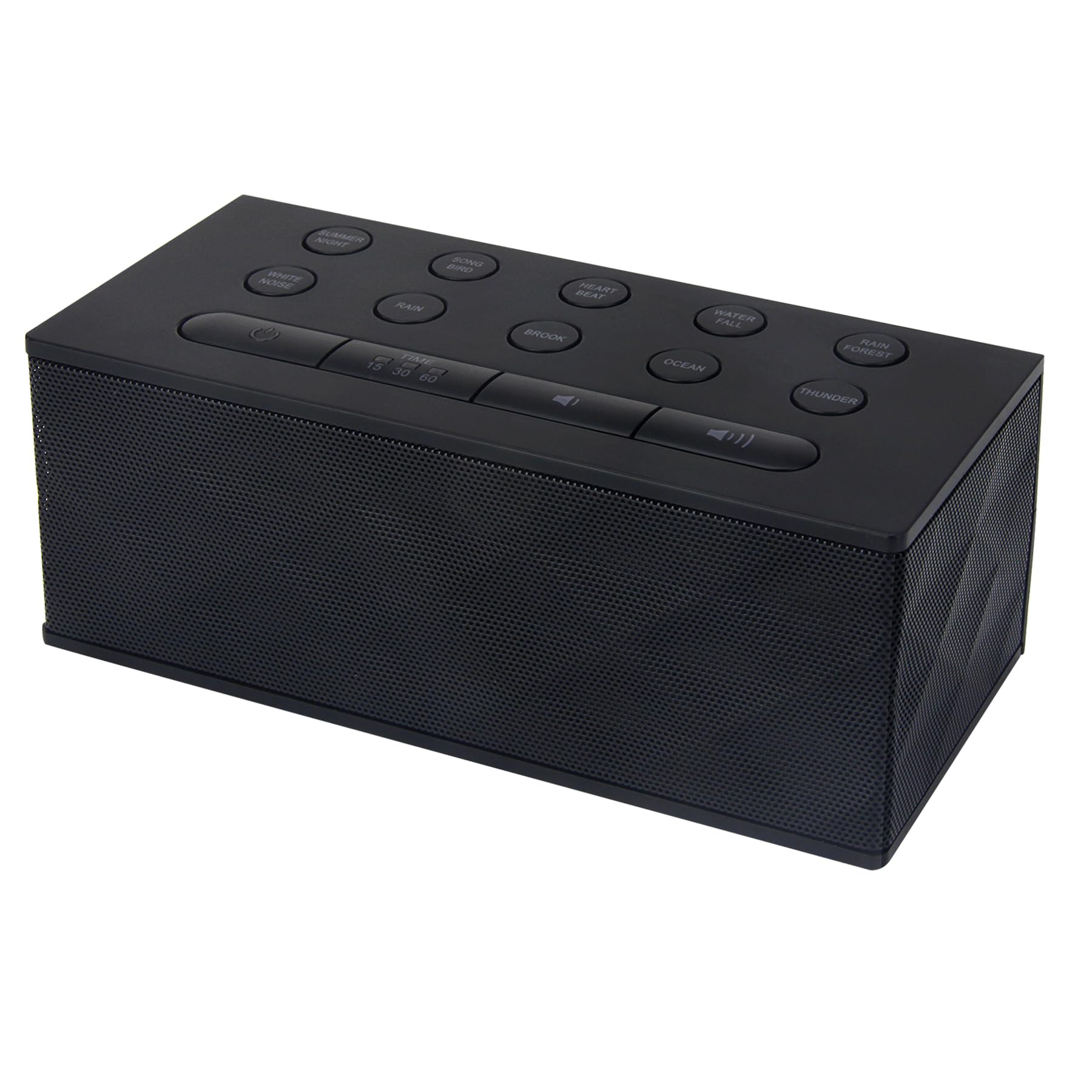 BIGMONAT Adult White Noise Machine, USB Charging Portable White Noise Machine Suitable for Office Privacy and Noise Reduction, with 10 High-Quality Natural Sounds. (Classic Black)