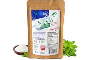 BSL BSWEETBNATURAL Stevia Powder 100% Pure, 2 Oz, No Artificial Sweetener. 2098 Servings | Stevia Green Leaf Extract | Zero Calorie & Keto Friendly