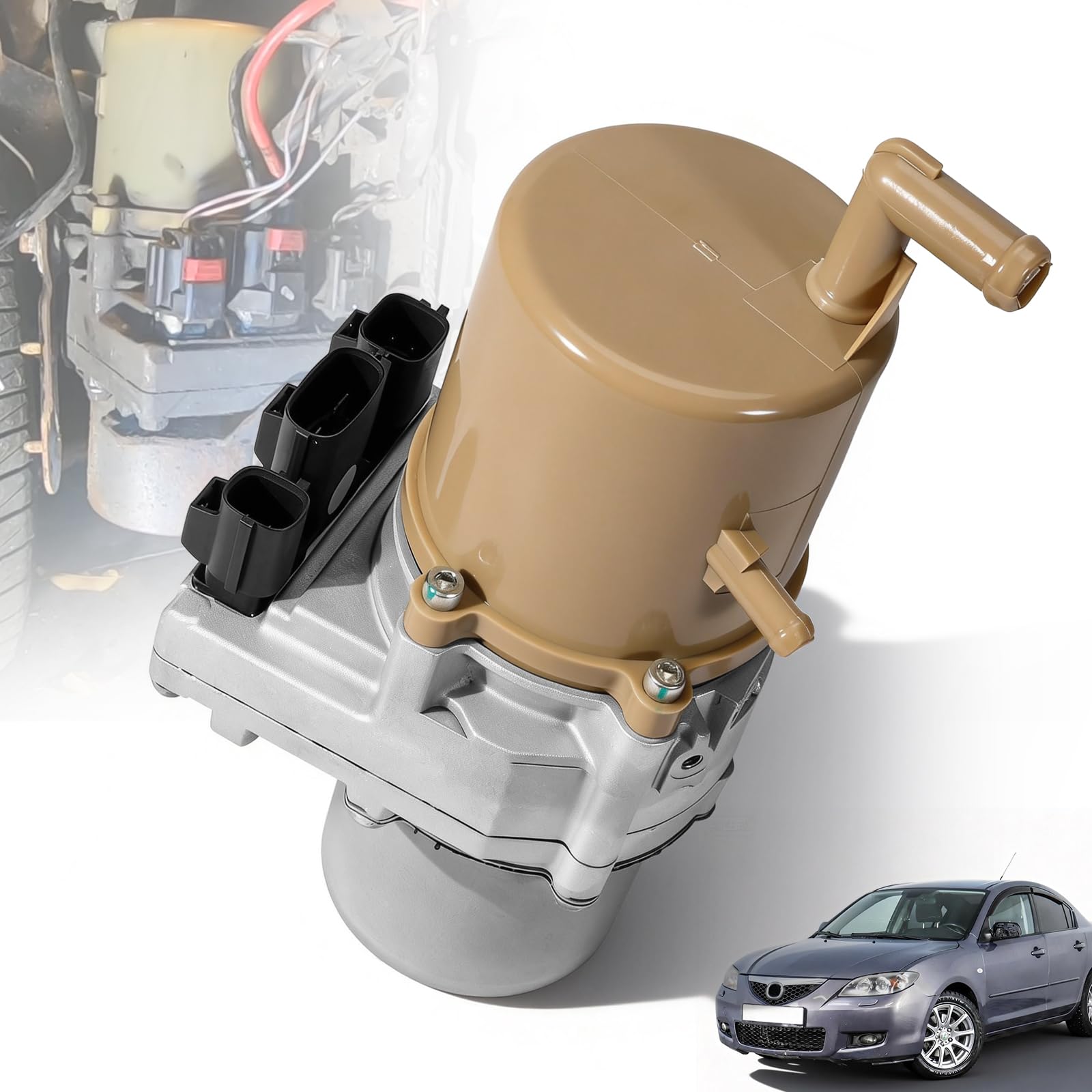Photo 1 of LEAPTREND 3 Plugs Electric Power Steering Pump Assembly Compatible with Mazda 3 2.0L 2.3L 2005-2009; Mazda 5 2.3L 2006-2010