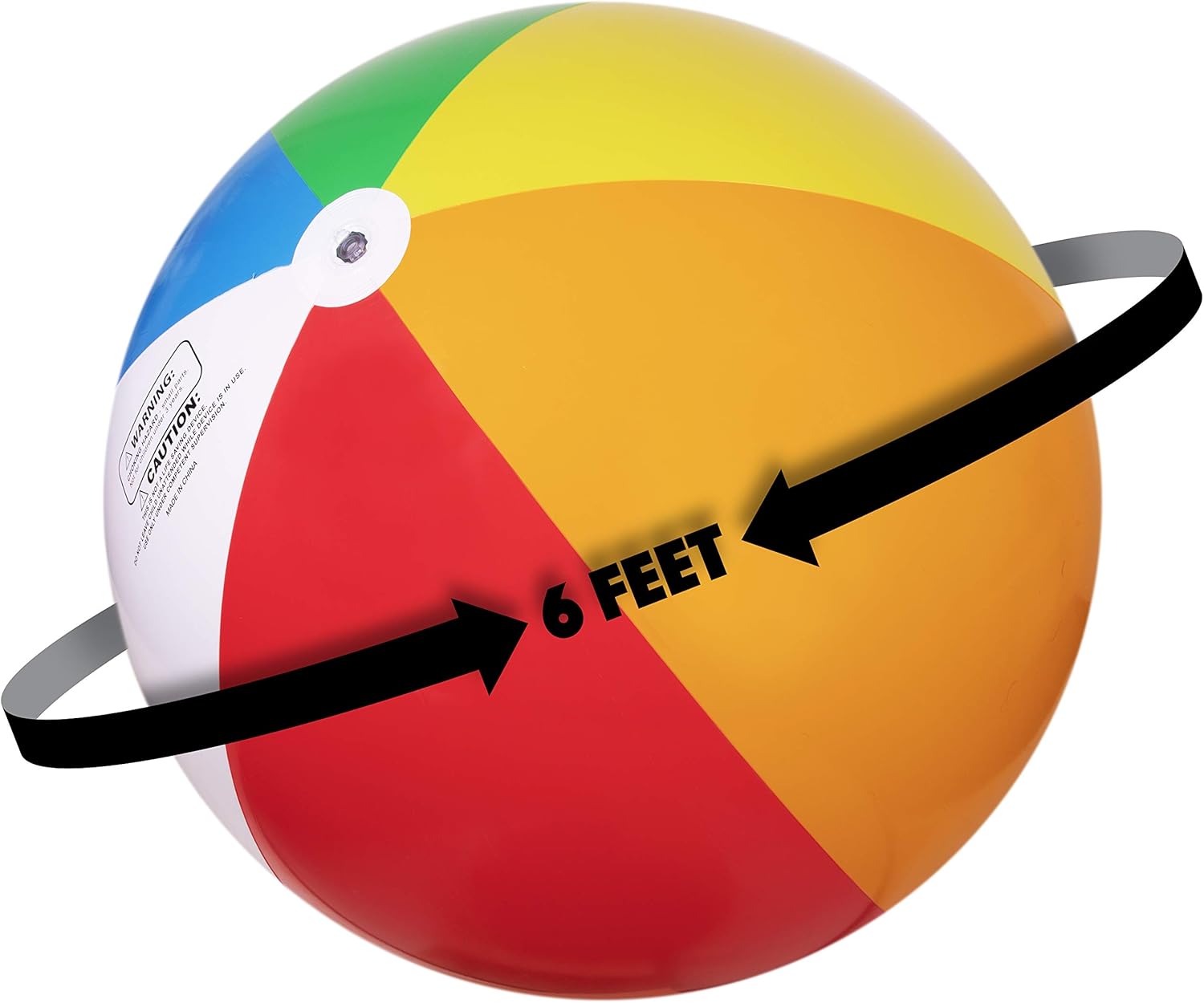 Narwhal Novelties 6 Foot Large Beach Ball; Rainbow, Gigantic, Jumbo Inflatable Beach Ball (6 Foot Beach Ball): Sports & Outdoors
