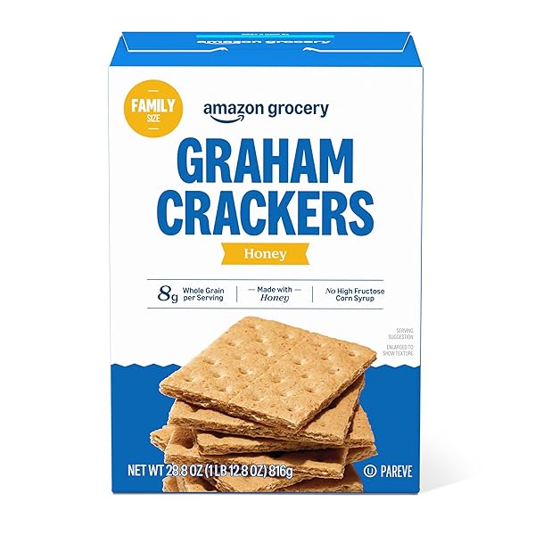 AMAZON GROCERY, HONEY GRAHAM CRACKERS, 28.8 OZ