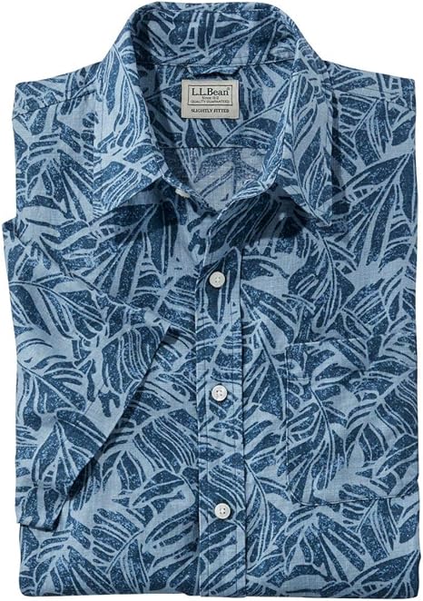 Amazon L L Bean エルエルビーン メンズ エル エル ビーン リネン シャツ 半袖 プリント ジャパン フィット Tシャツ カットソー 通販