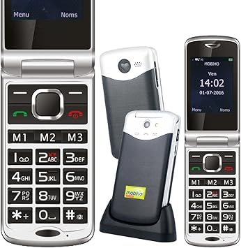 Mobiho-Essentiel Le Clap Elegant 2-3G, Un téléphone Senior clapet très  Complet avec Un réseau 3G, 2G, GSM. Conviendra pour des problèmes auditifs  et de Vision. DEBLOQUE Tout OPERATEUR: Amazon.fr: High-tech