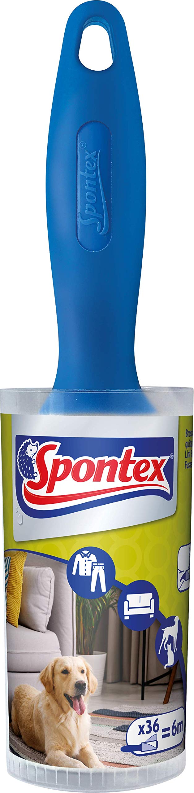 Spontex Lint Roller, 6m Roll (36 Sheets)