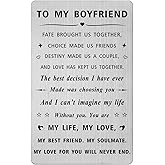 SOUSYOKYO I Love My Boyfriend Valentines Day Card Gifts from Girlfriend, Romantice Boyfriend Anniversary Card for Him