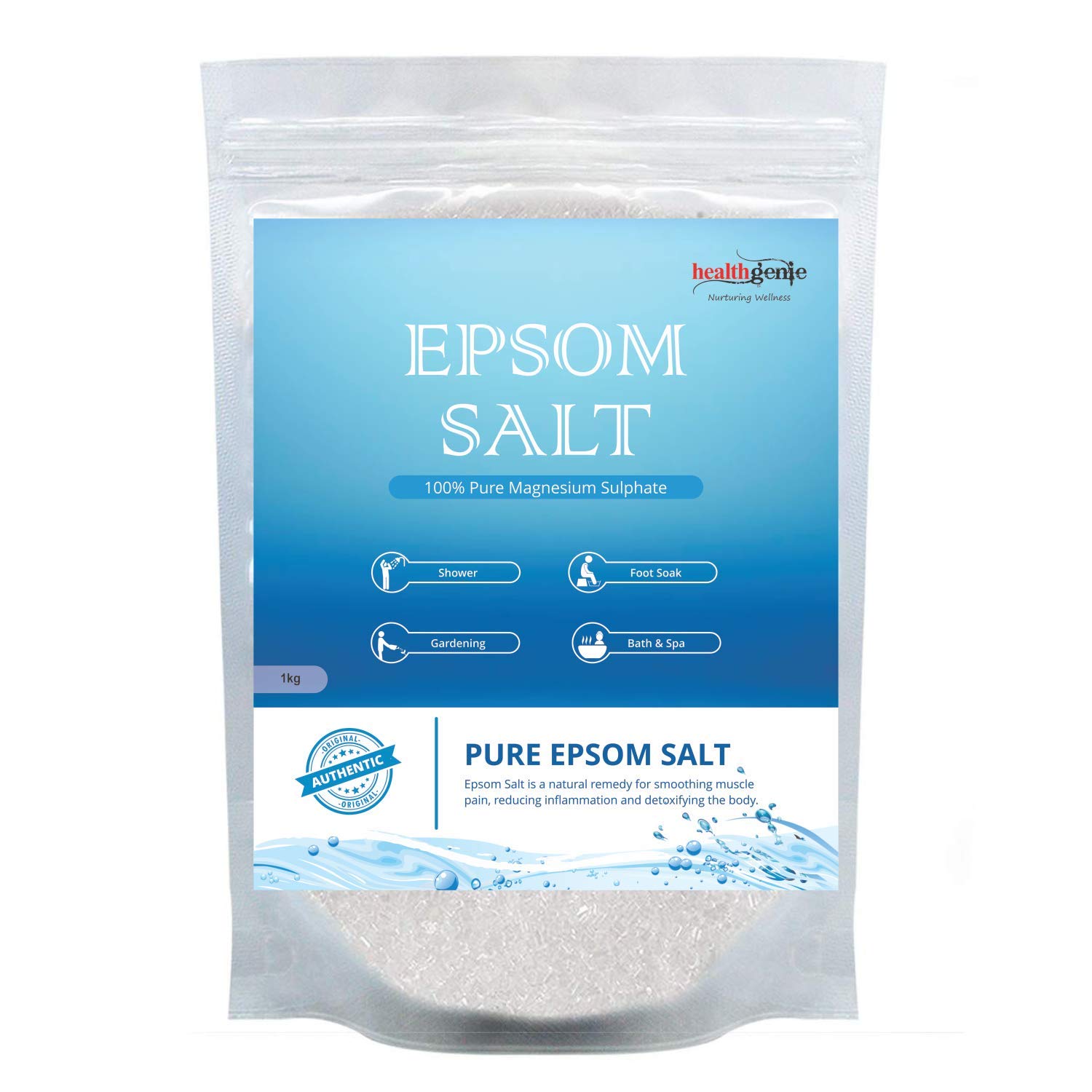 Healthgenie Epsom Salt for Relaxation and Pain Relief 1kg Amazon.in