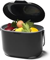 Addis Premium Kitchen Caddy Bin Black Grey 2.5L with 60 Liners 3 Rolls view 4