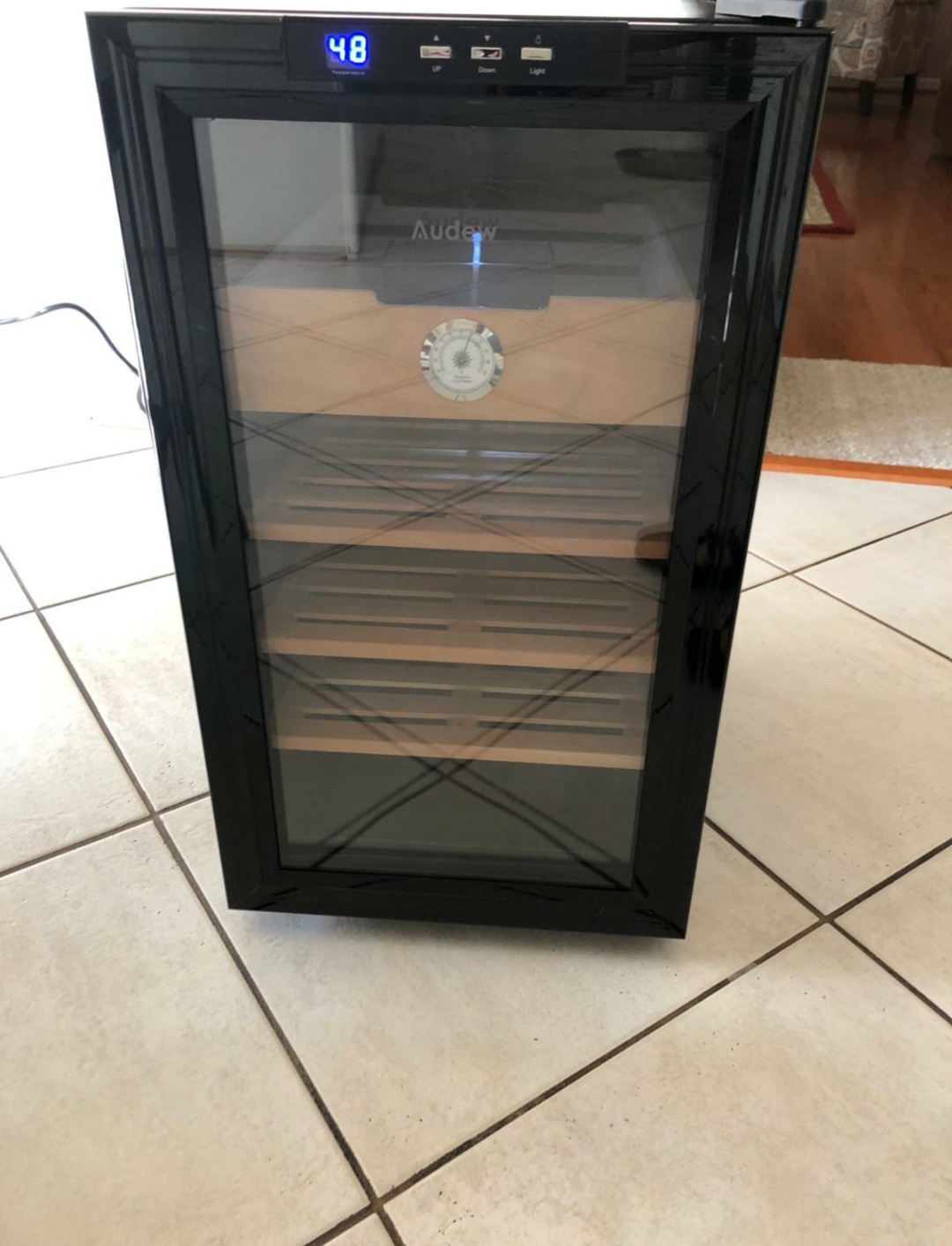 Audew Cigar Cooler Humidor Spanish Cedar Wood 300 Capacity