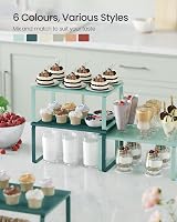 SONGMICS Spice Rack Set 2 Cupboard Shelf Organisers Expandable Kitchen view 4