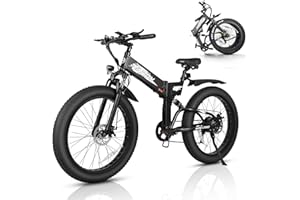 VARUN Electric Bike for Adults - Peak 750W Folding Electric Bike with 48V Anti-Theft Battery - Full Suspension Ebike for All Terrains Up to 25+MPH, 60+ Miles