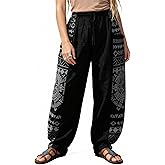 Siamrose Casual Baggy Yoga Harem Pants Lounge Trousers Men Women, with 2 Big Pockets