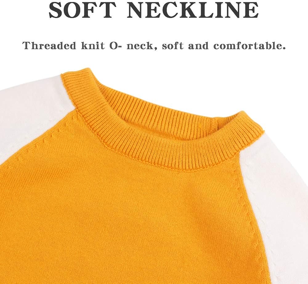 Peecabe Casual Knitted Baby Sweaters Long Sleeve O-Neck Sweater for Boys Infant Toddler Girls Pullover 1-5Y: Clothing