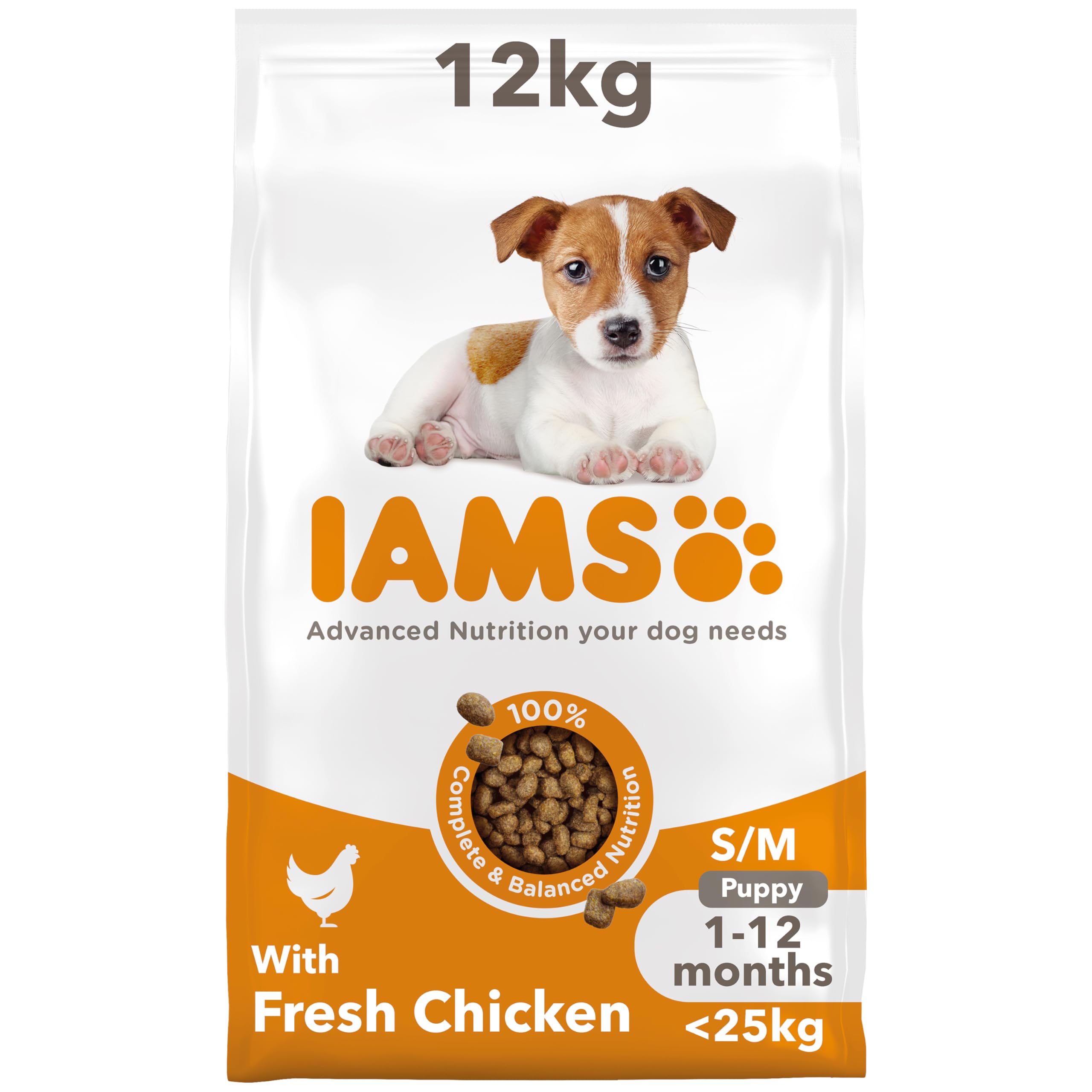 IAMS Puppy Small Medium Dry Dog Food Chicken 12kg