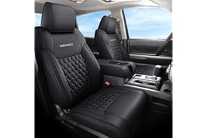 Huidasource Dodge Ram Seat Covers Full Set, Full Coverage Waterproof Leather Truck Seat Cushion Protector Custom Fit for 2009-2018 Ram 1500, 2010-2025 2500/3500 Crew Mega Cab(Full Set/Black)