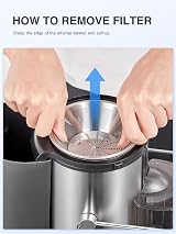 Reemix Juicer Centrifugal 3-Inch Wide Mouth Dual Speed Stainless Silver 500W view 9