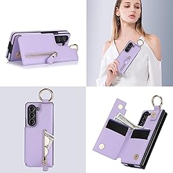 XIMAND for Samsung Galaxy Z Fold 5 Wallet Case with