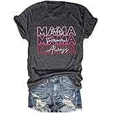 Womens Boy Mama Shirt Casual Letter Printed Boy Mom T-Shirts Short Sleeve Mother's Day Graphic Tee Tops