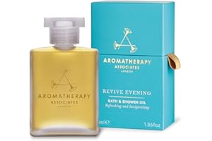 Aromatherapy Associates Revive Evening Bath and Shower Oil – Natural Hydrating Oil with 3 Essential Oils to Refresh Mind, Body, and Spirit (1.86 oz)