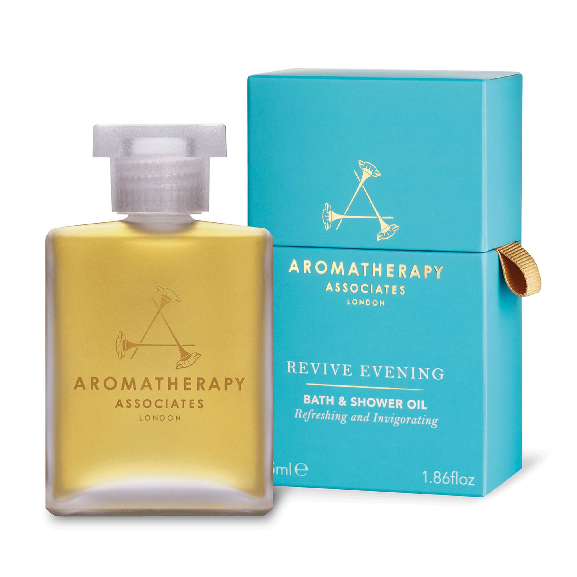 Aromatherapy Associates Bath and Shower Oil, Luxury Spa, Natural Bath, Bath Oil, Vegan, Cruelty Free, Environment Friendly (55 ml (Pack of 1), Revive Evening Bath and Shower Oil)