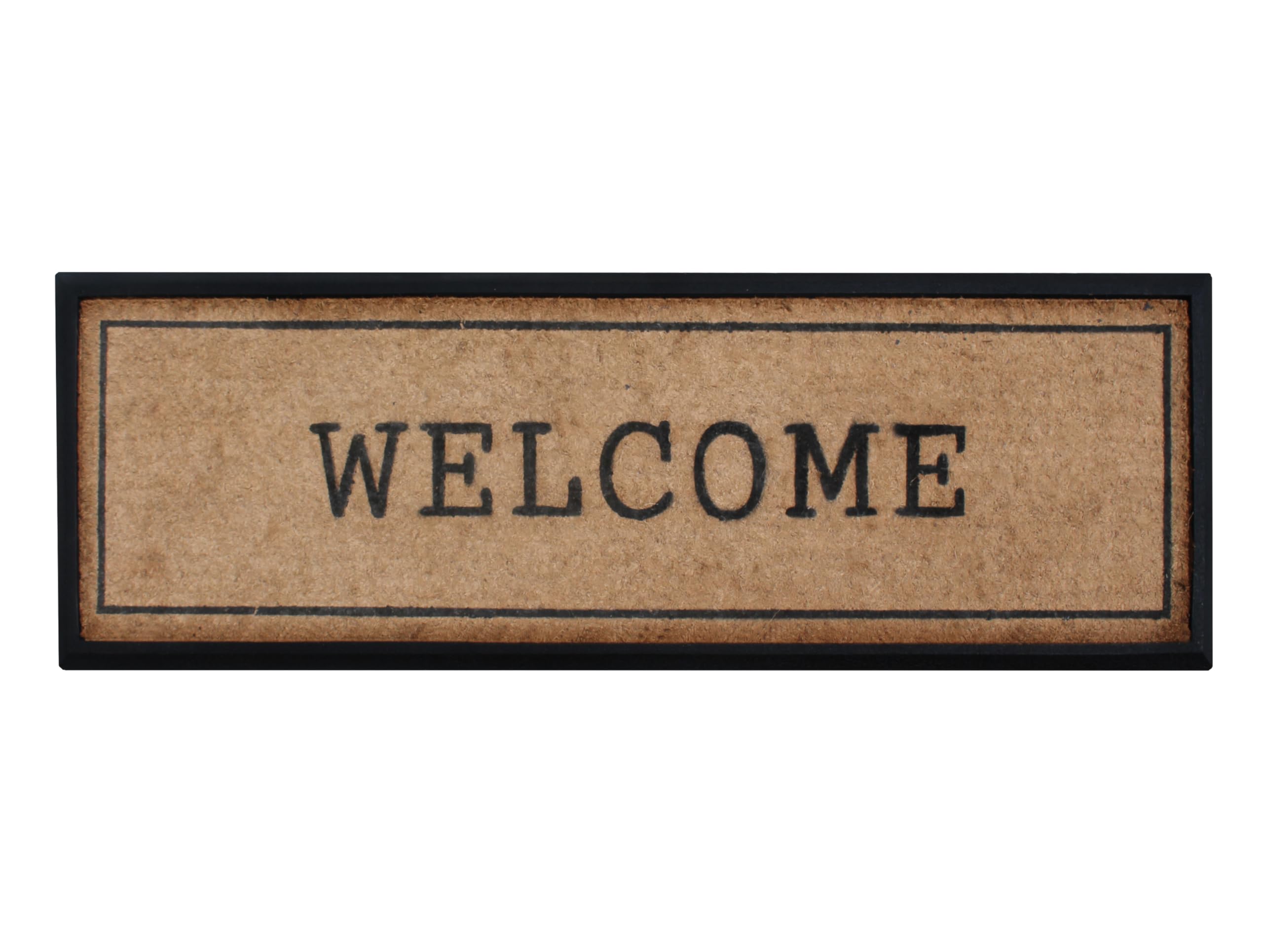 A1HC Natural Coir and Rubber Large Door Mat 18" x 48", Thick Durable Doormats for Indoor Outdoor Entrance, Heavy Duty, Thin Profile Door Mat, Long Lasting Front Door Entry Doormat Image
