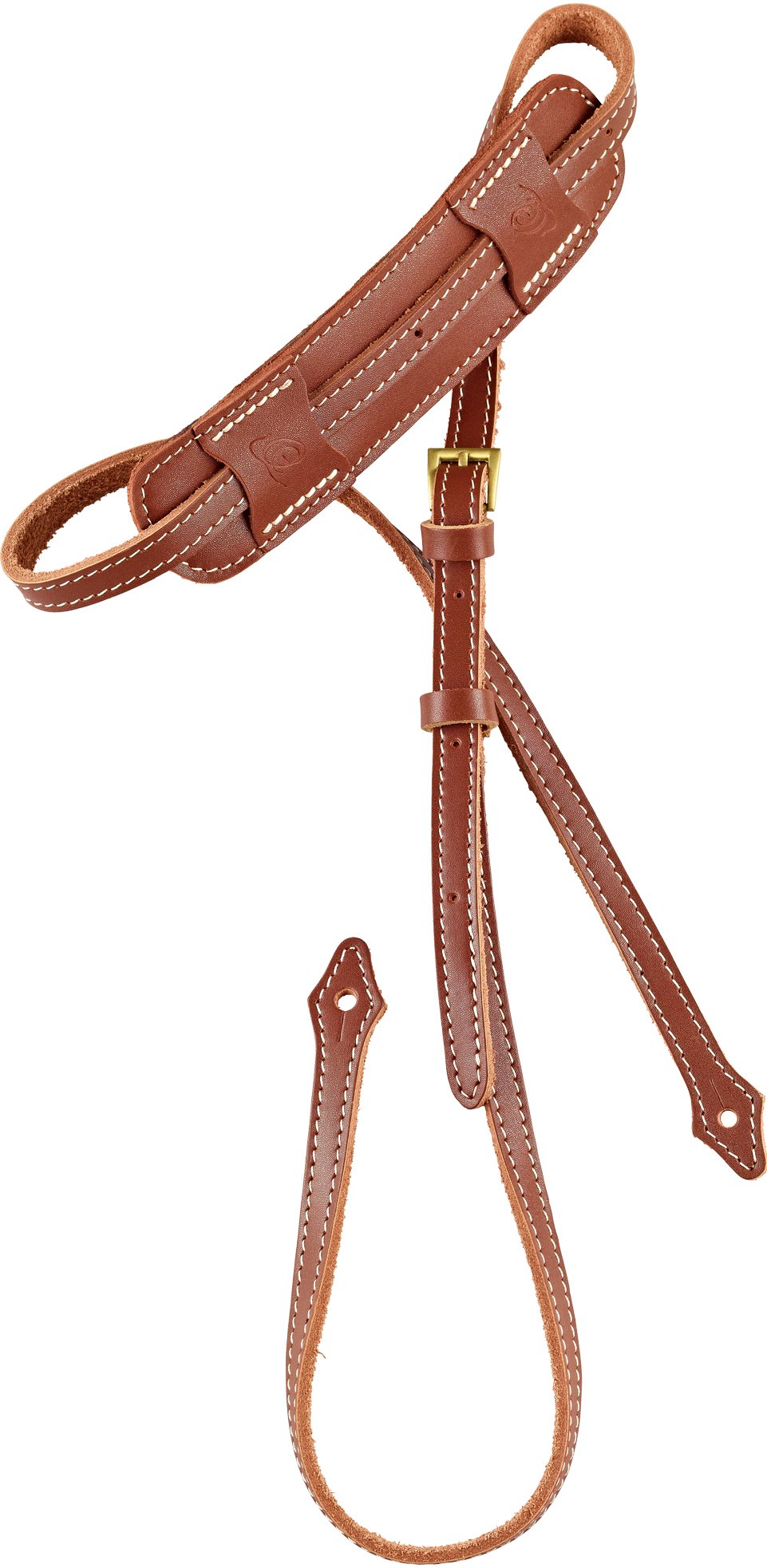 Ortega Guitars Mandolin Strap Adjustable – Padded Shoulderpart – for Mandolins – Genuine Leather, Brown (OSMDLX-BR)