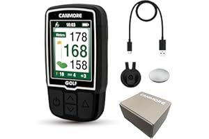 CANMORE HG200 PRO Handheld GPS Golf Device, 41,000+ Free Preloaded Worldwide Course, Upgraded IC Chip, USB Micro Charging Cable, Black