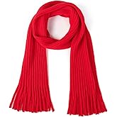 BEARUN Kids Knit Scarf Winter Fashion Solid Color Toddler Baby Scarves Neck Warmer Tassel Scarf for Boys Girls