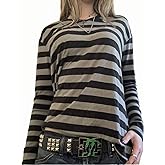 Kodaruber Y2k Grunge Graphic Tees for Women Teen Girls Vintage Goth Aesthetic Baggy Shirts 2000s Emo Tops Fall Clothes