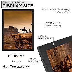 A PLUS MAX 20x27 Frame, Black Engineered Wood